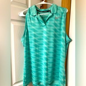 Women’s Nike Dri-Fit XL Seafoam Green Golf Sleeveless Polo